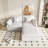 Slipcovered Upholstered Modular Sofa With Ottoman-110374986-110374987