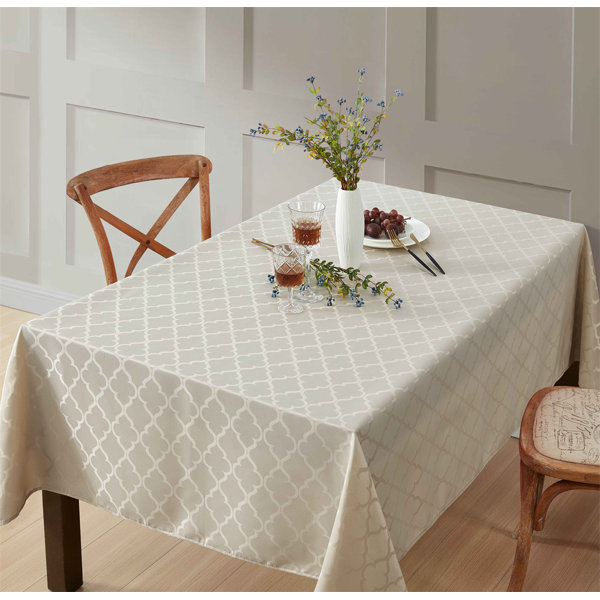 Winston Porter Sarok Rectangle Geometric Polyester Tablecloth | Wayfair