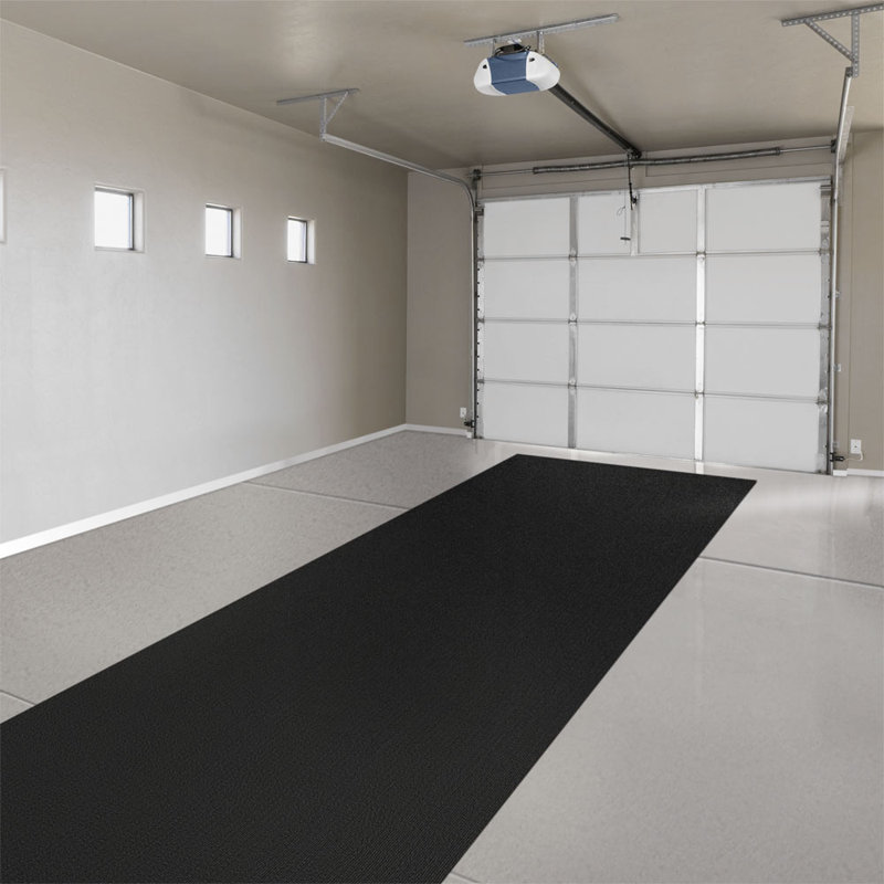 Tapis intérieur / extérieur avec envers en caoutchouc marine - Tapis noir, Tapis de couloir 6 pi x 15 pi