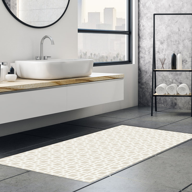 Ashleigh Interconnected Square Seamless Pattern Kitchen Mat -  66 x 120 cm
