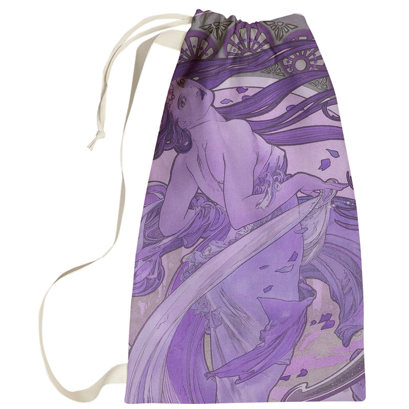 Sac à linge Magdaleno, Grand (H 76,5 po x l 29,5 po x P 1,5 po), Mauve