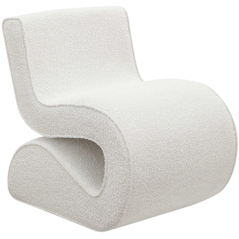 Chaise courbée Austin, Crème, crème