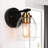 Modern Black Brass 1-Light Armed Sconce