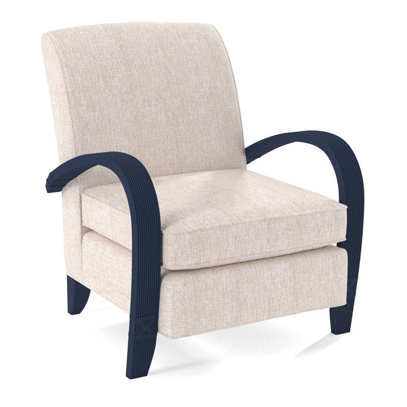 Vero Armchair, White Sugar Performance; 0863-91, Nickel