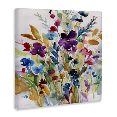 Garden Jewels Abstract Flowers Canvas, design by Carol Robinson