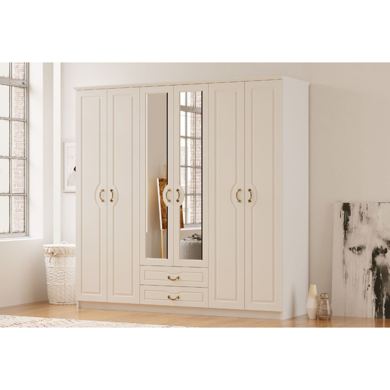Vandenberg 6 Door Manufactured Wood Wardrobe