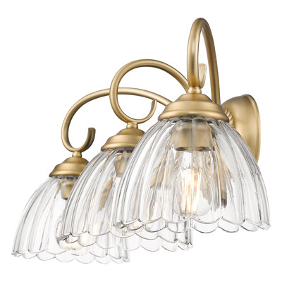 Marcinda 3-Light Vanity Light with Clear Glass