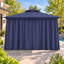 Gazebo de terrasse à double toit souple, structure en acier, 3,66 m x 3,66 m-136324530