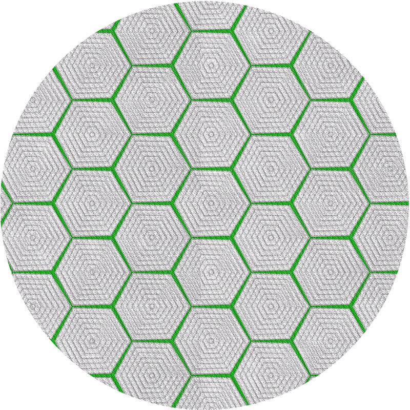 Geometric Indoor Rug, Round 6'