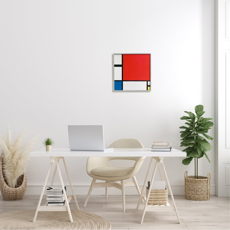 "Composition II in Red Blue Yellow Piet Mondrian Classic Abstract" par One1000paintings - cadre flottant, impression sur toile