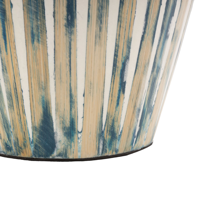 Vase décoratif en bambou et bois brossé Cole and Gray