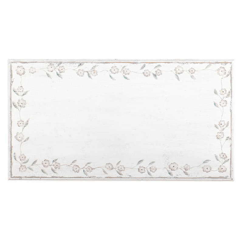 Charleston White Heron Rustic Rectangular End Table