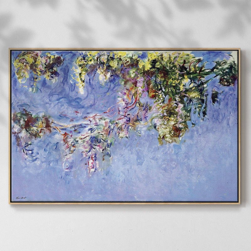 Wisteria, 1919, reproduction d'art sur toile, H 17 po x l 25 po x P 2 po, Bois naturel