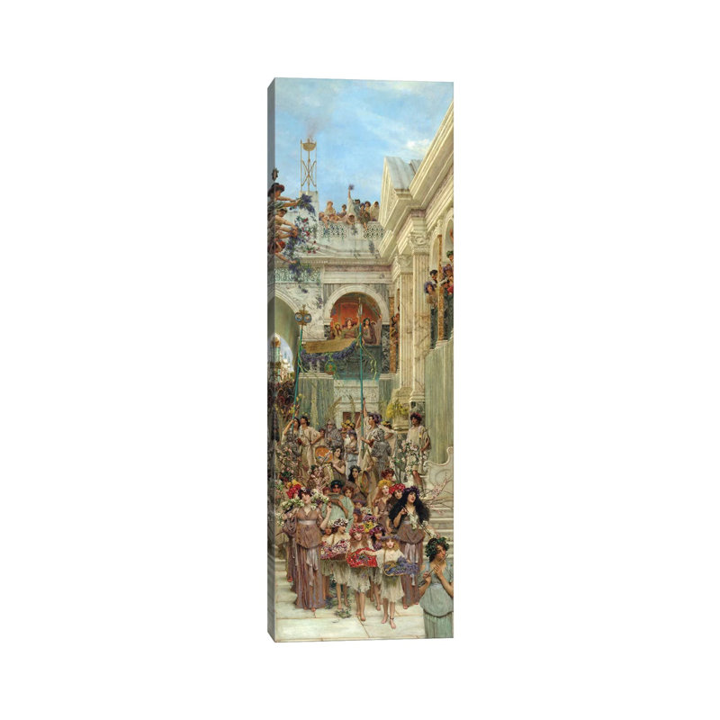 Spring, 1894 by Sir Lawrence Alma-Tadema - Wrapped Canvas Panoramic Print, 30.48 cm H x 91.44 cm W x 1.91 cm D