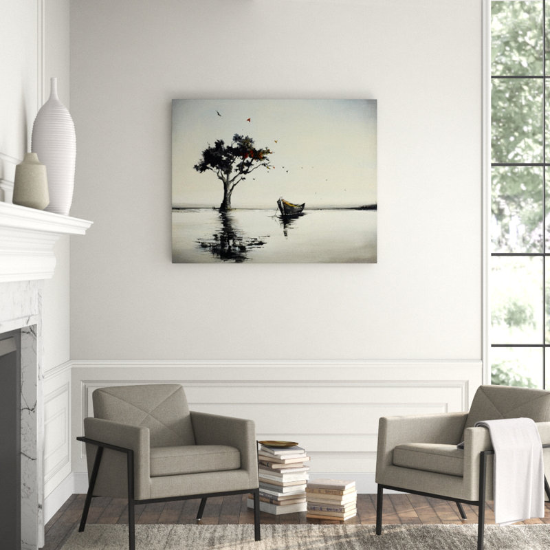 Reflective Pools I Painting by Sydney Edmunds, 40" H x 50" W x 1.5" D, Outdoor