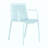 4Pcs Stackable PP Armchair For Indoor/Outdoor Use-Ergonomic Slatted Back With Modern Folding Indoor/Outdoor Multi-Functional Square Table- PP Tabletop With Metal Legs-558343513