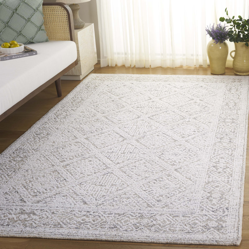 Tapis taupe / ivoire Allyana 229, Rectangle de 5 pi x 8 pi