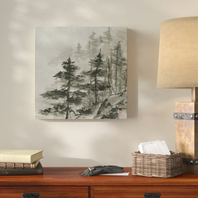 « sumi treetopss », reproduction de peinture à l’acrylique sur toile tendue