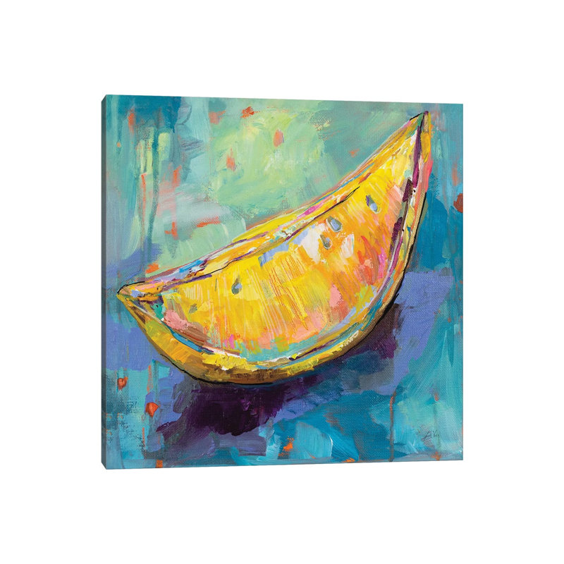 Lemon Wedge by Jeanette Vertentes - Wrapped Canvas Print, 45.72 cm H x 45.72 cm W