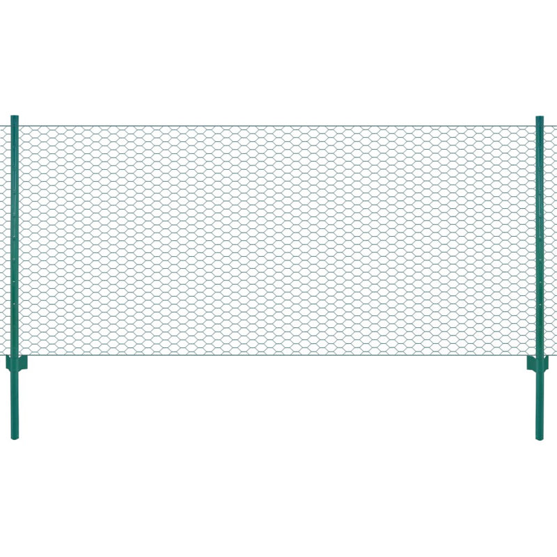 Daryll Green Metal Wire/Mesh Fence, 50cm H x 2500cm W