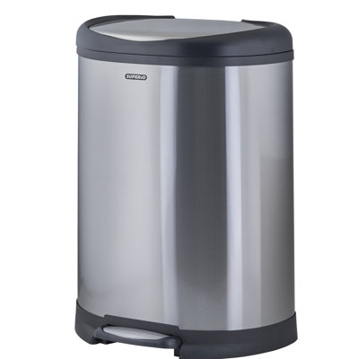 Poubelle en acier inoxydable 13 gallons en forme de seau d