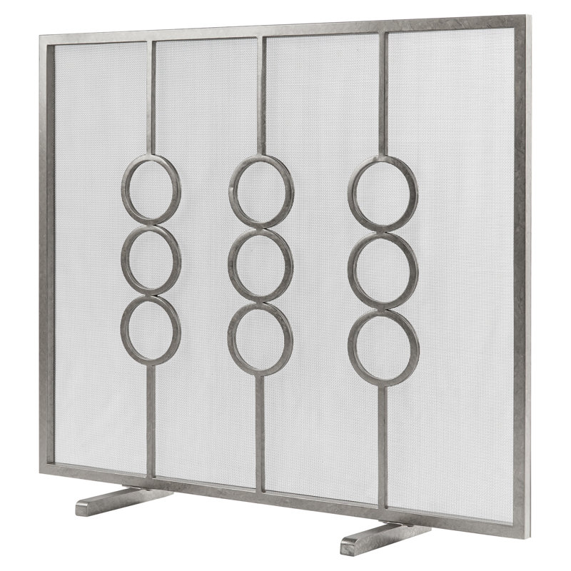 Ringlet Iron Fireplace Screen, Royal Silver