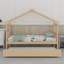 Lit en bois avec lit gigogne-674937835