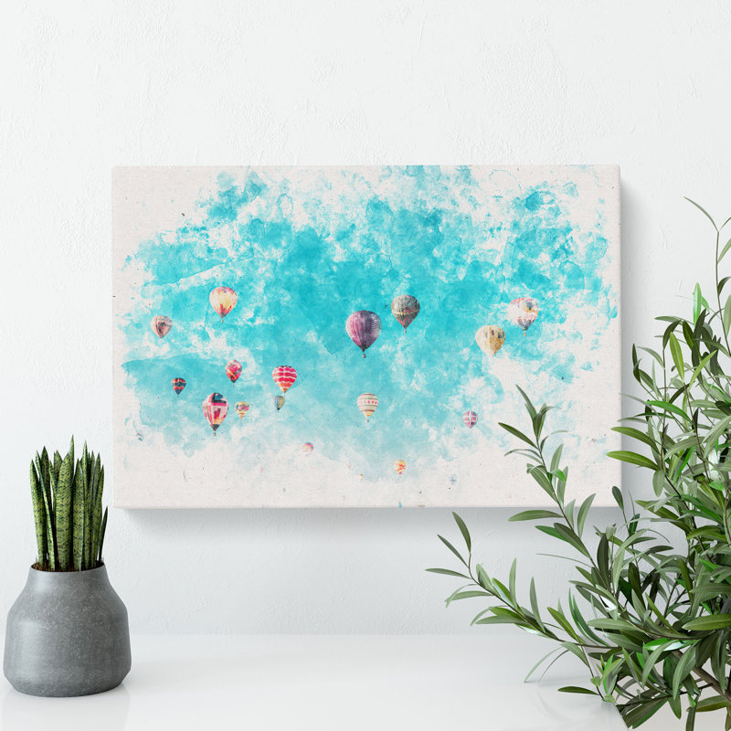 Going Up In A Hot Air Balloon - Wrapped Canvas, 35cm H x 50cm W x 3cm D