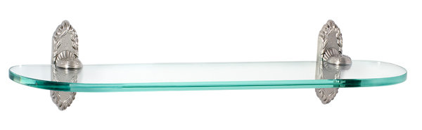 Tablette murale Ribbon and Reed, Nickel satiné, L 18 po x P 4,75 po