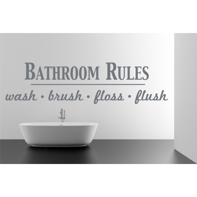 Décalcomanie murale règles de salle de bain