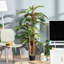 150 cm H Faux Fern Tree Plant in Cement Freestanding  Planter