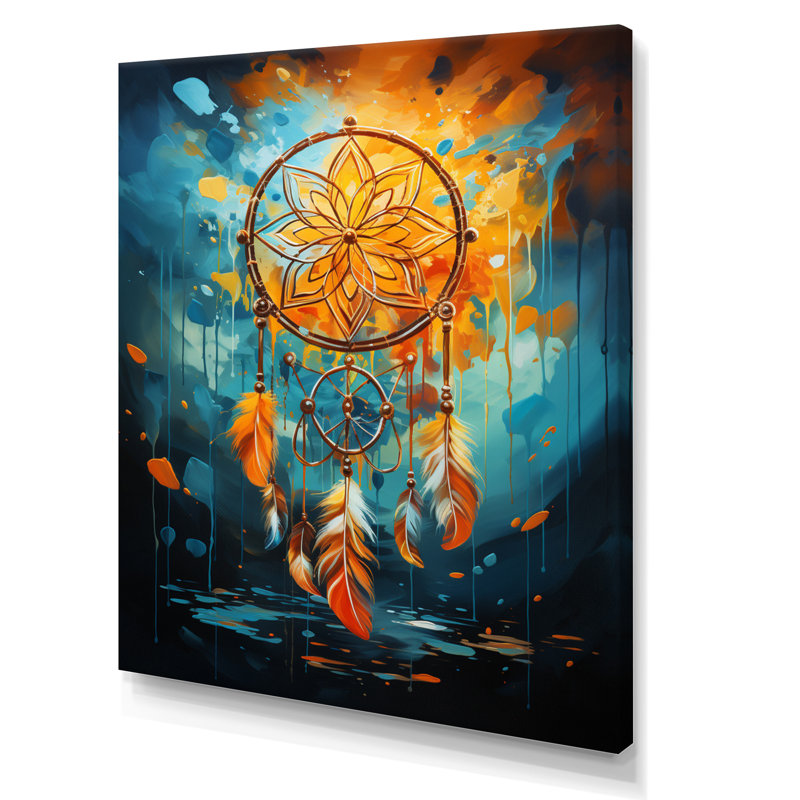 Mystic Dreamcatcher Dreamscape III - décoration murale Dream Catcher, H 20 po x l 12 po x P 1 po, Toile tendue