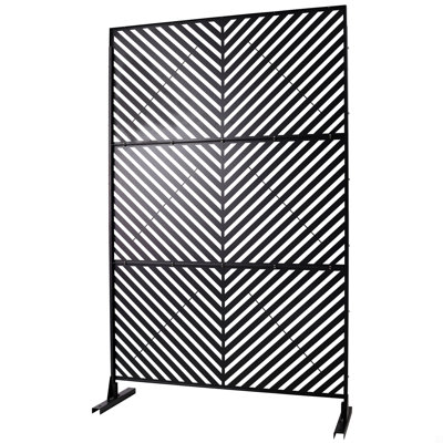 Outdoor & Indoor Privacy Screen Metal Privacy Screen 76" H×48" W, Freestanding Decorative Privacy Screen