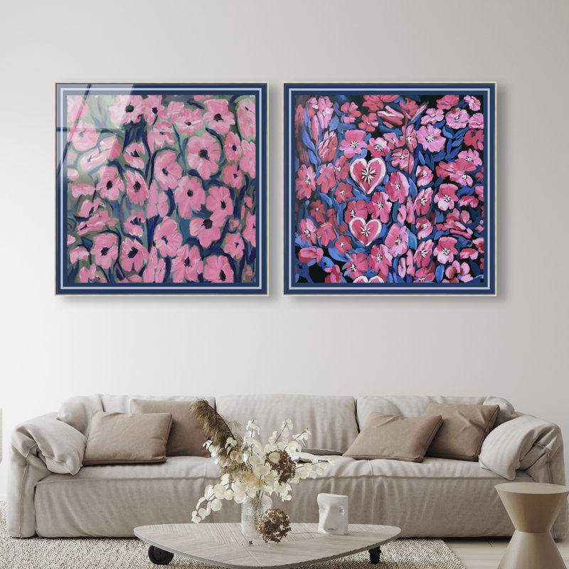Forever Blooming Set Set by Oliver Gal, 34"H x 34"W, Silver Floater Frame