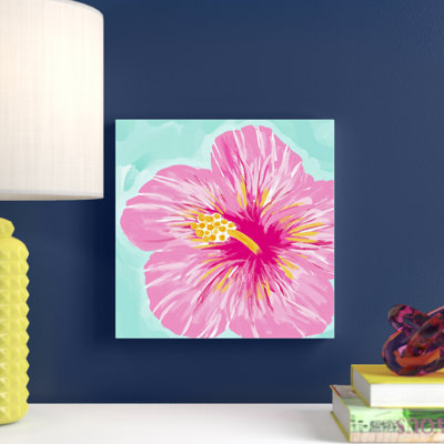 Hibiscus d'Hawaï - peinture sur toile tendue