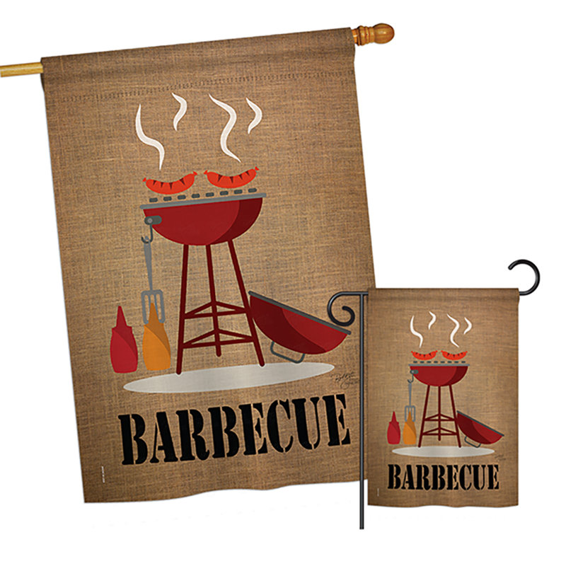 Double Sided 40 in. H x 28 in. W Polyester Flag set