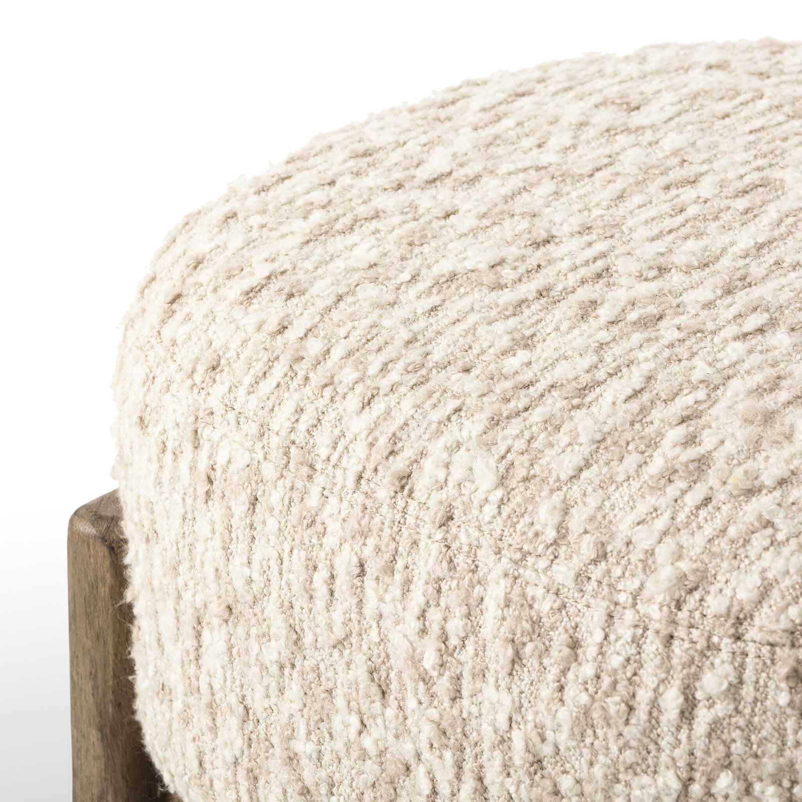 Modern Accent Stool, Solema Cream, Acrylic