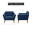 Chaise longue moderne INK + IVY en polyester bleu avec pieds en bois de pacane Newport-88043090