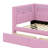 Upholstered Platform Bed With USB Ports And LED Belt, With 2 Drawers-1921460618