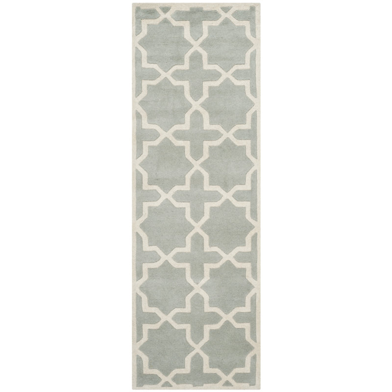 Paddy Hand Tufted Wool Geometric Rug, Runner 2'3" x 9'