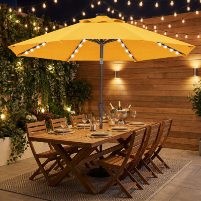 9 FT Lighted Patio Olefin® Umbrella