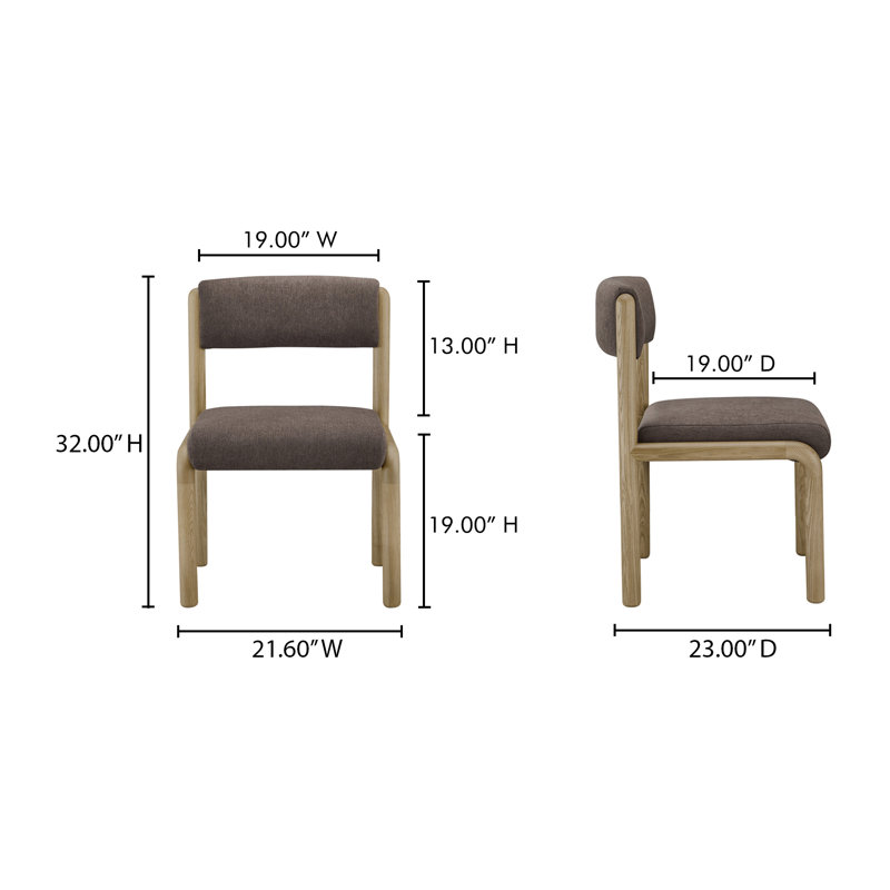 April Dining Chair-Set Of Two, Deep Brown