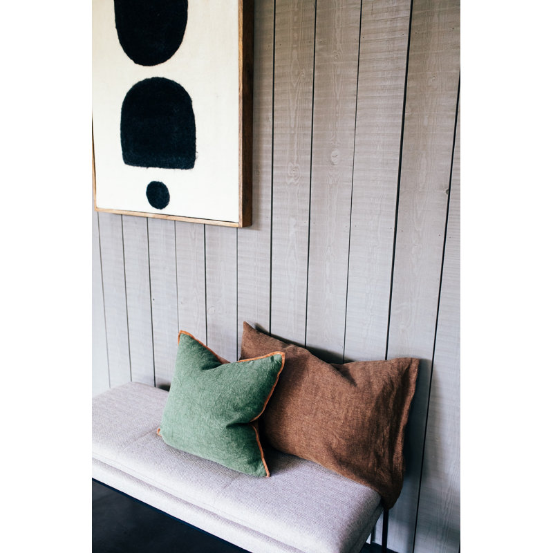 Coussin en lin Alpha, Brun