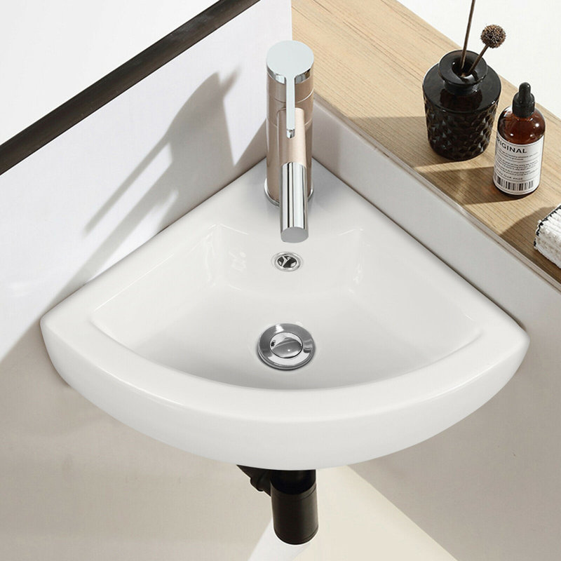 clihome 18 " Ceramic Specialty Bathroom Sink and Overflow Hole