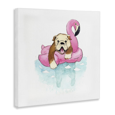 «Bulldog in Pool Float» par Geoff Allen