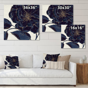 Bless international Dark Rose Gilded Gold On Canvas Painting & Reviews ...