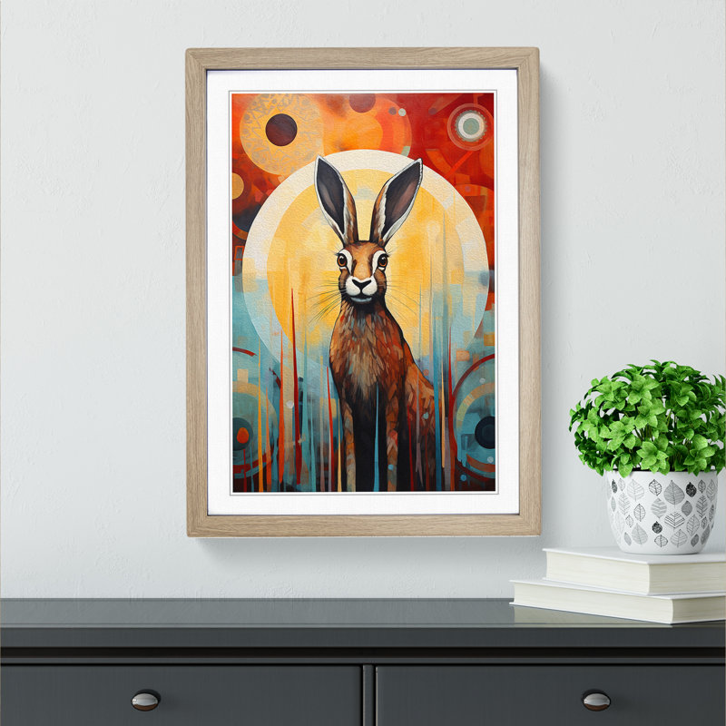 Hare Abstract Art - Framed Print