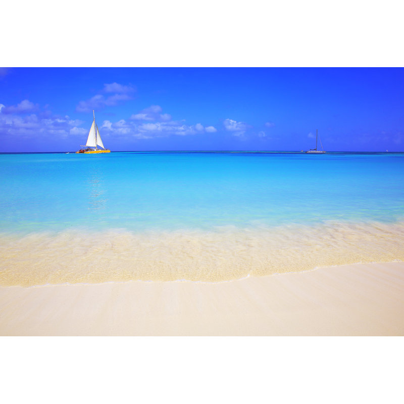 Tropical Beach by Agustavop - Wrapped Canvas Print, 51cm H x 76cm W