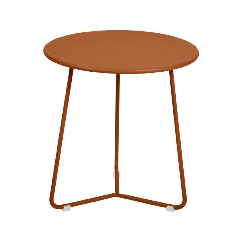 Table d'appoint en acier thermolaqué Cocotte, H 14 po x L 13,5 po x l 13,5 po, Orange confite