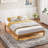 Wood Platform Bed Frame With Slat Support